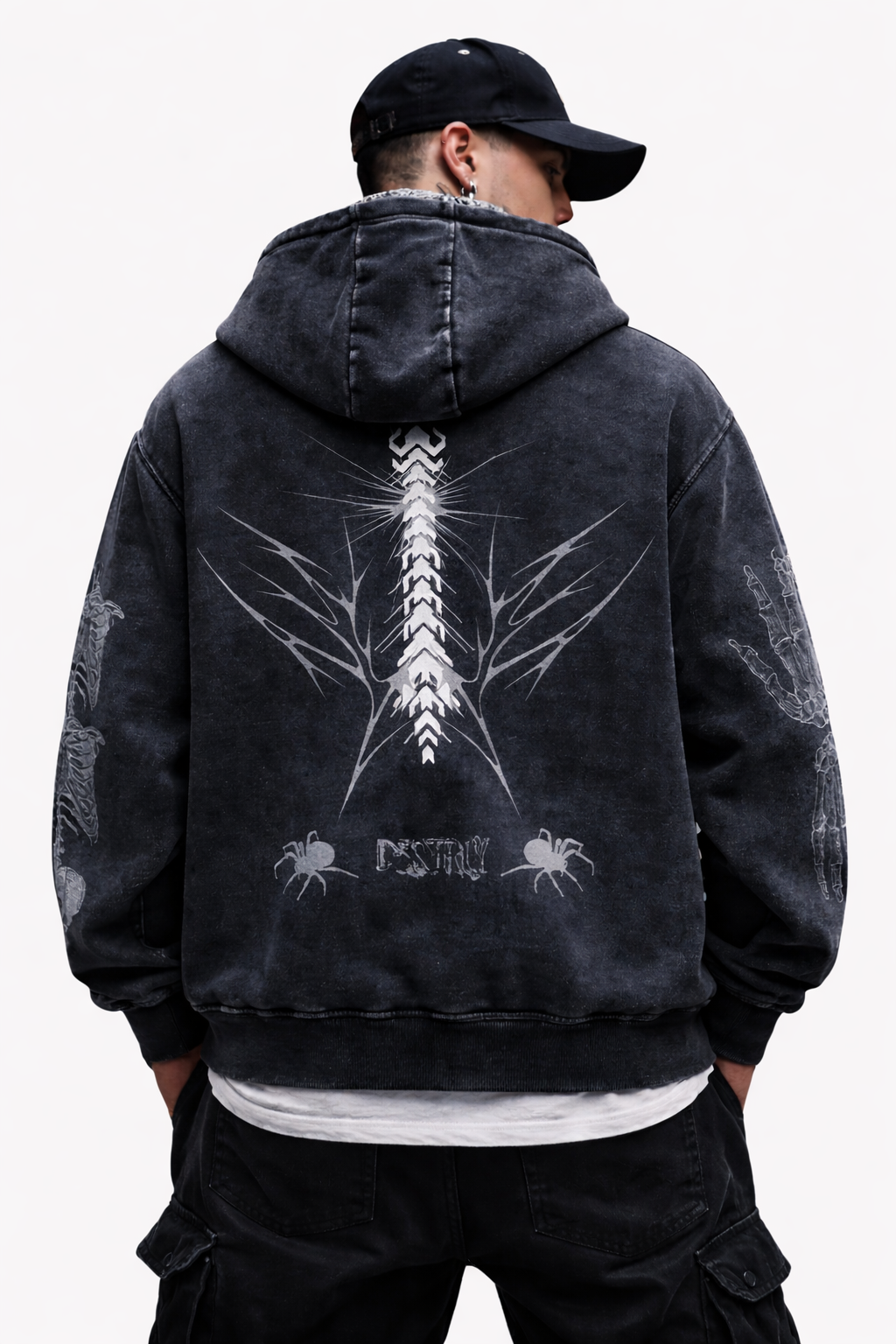 Seek And Destroy Designed Oversized Hoodie
