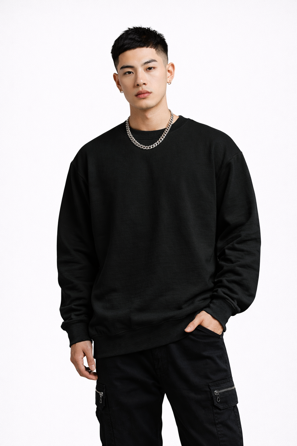 Black Oversized Sweatshirt