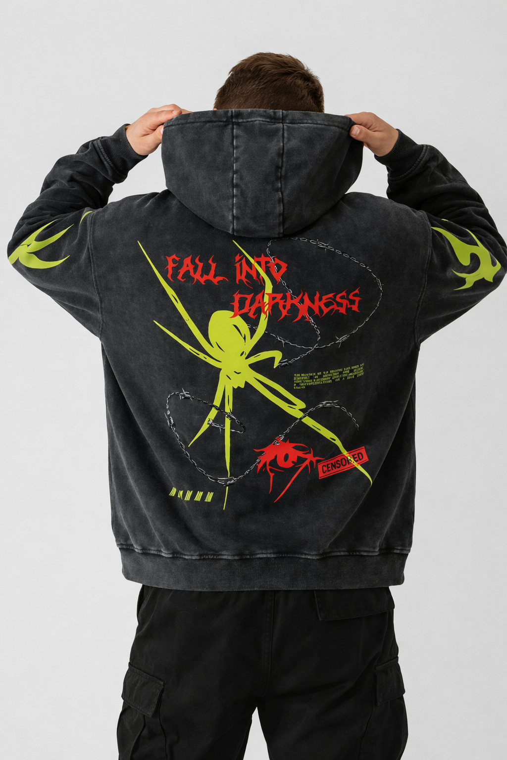 Darkness Designed Oversized Hoodie