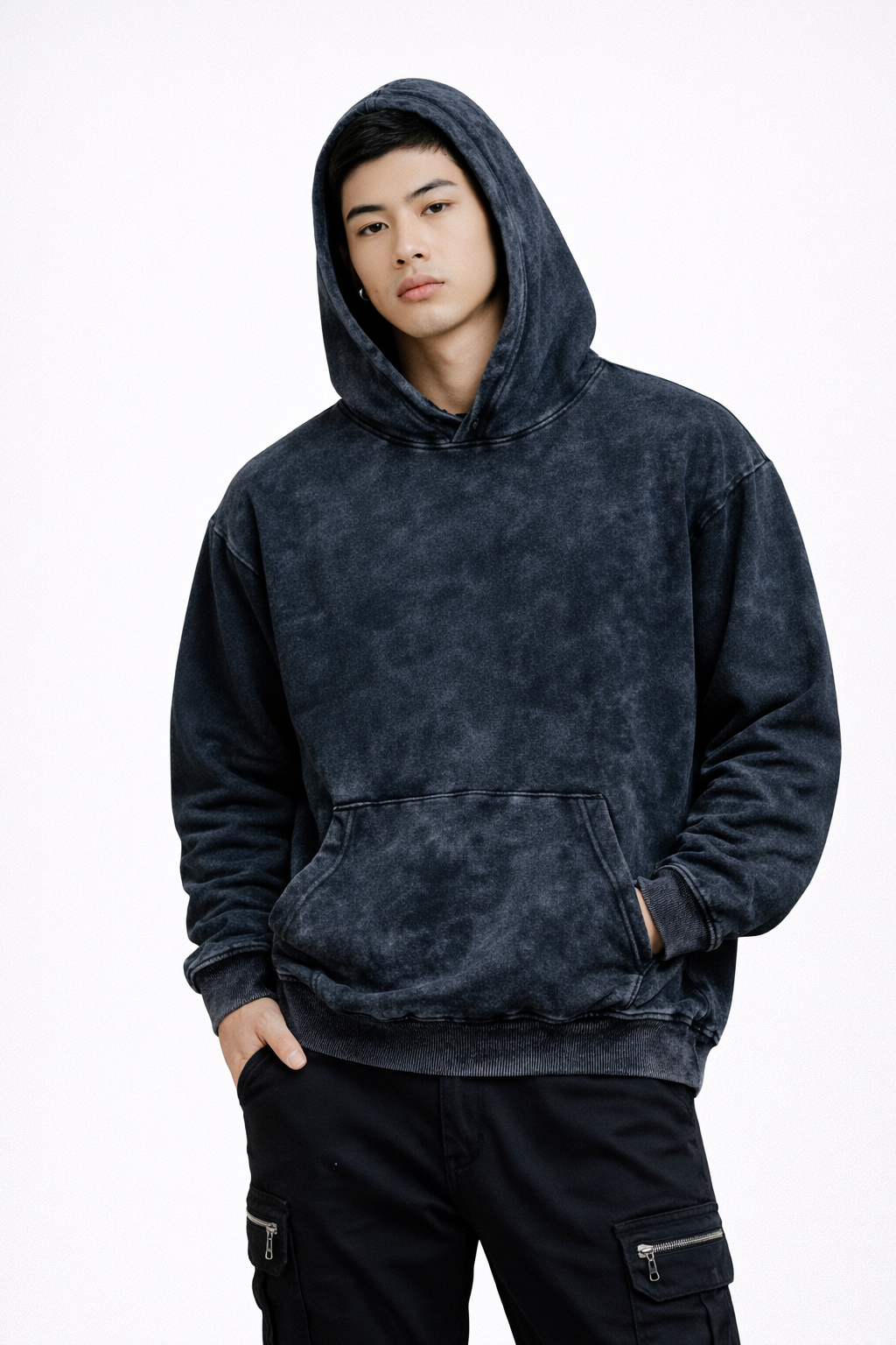 Vintage Black Oversized Hoodie