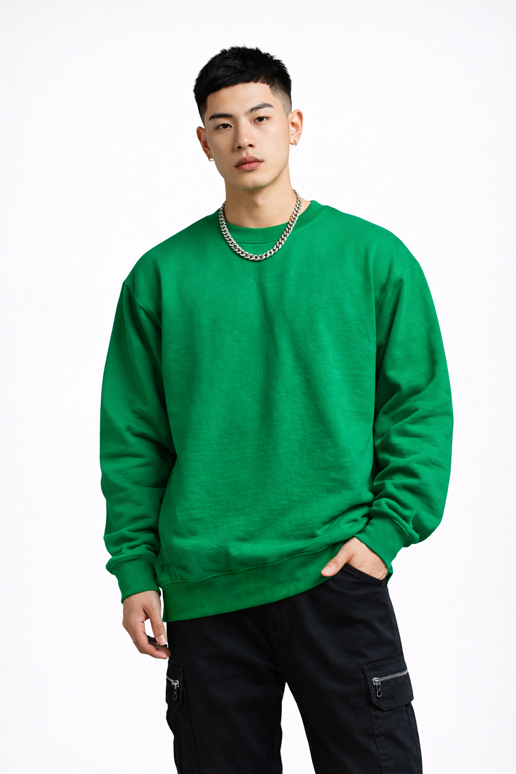Green Oversized Sweatshirt